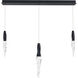 Beyond Kindjal LED 5.5 inch Black Multi-Light Pendant Ceiling Light, Linear Canopy