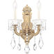 La Scala 2 Light 6.5 inch Parchment Gold Wall Sconce Wall Light in Parchment Gold Cast