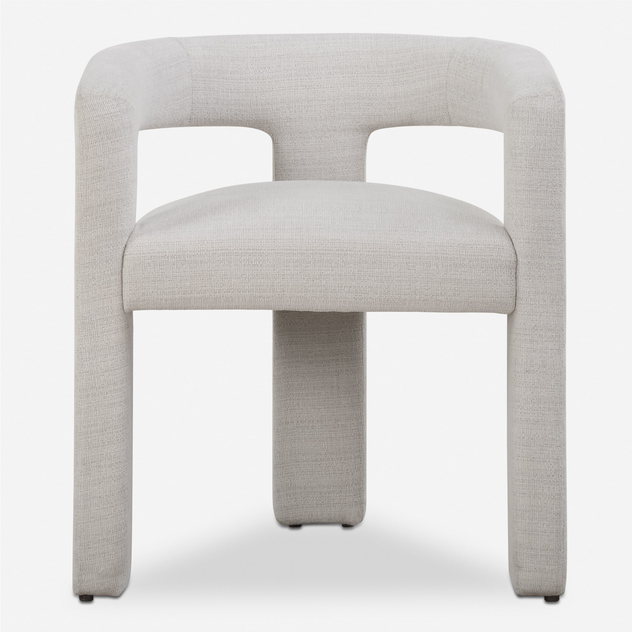 Perspective Ecru Polyester Fabric Dining Chair