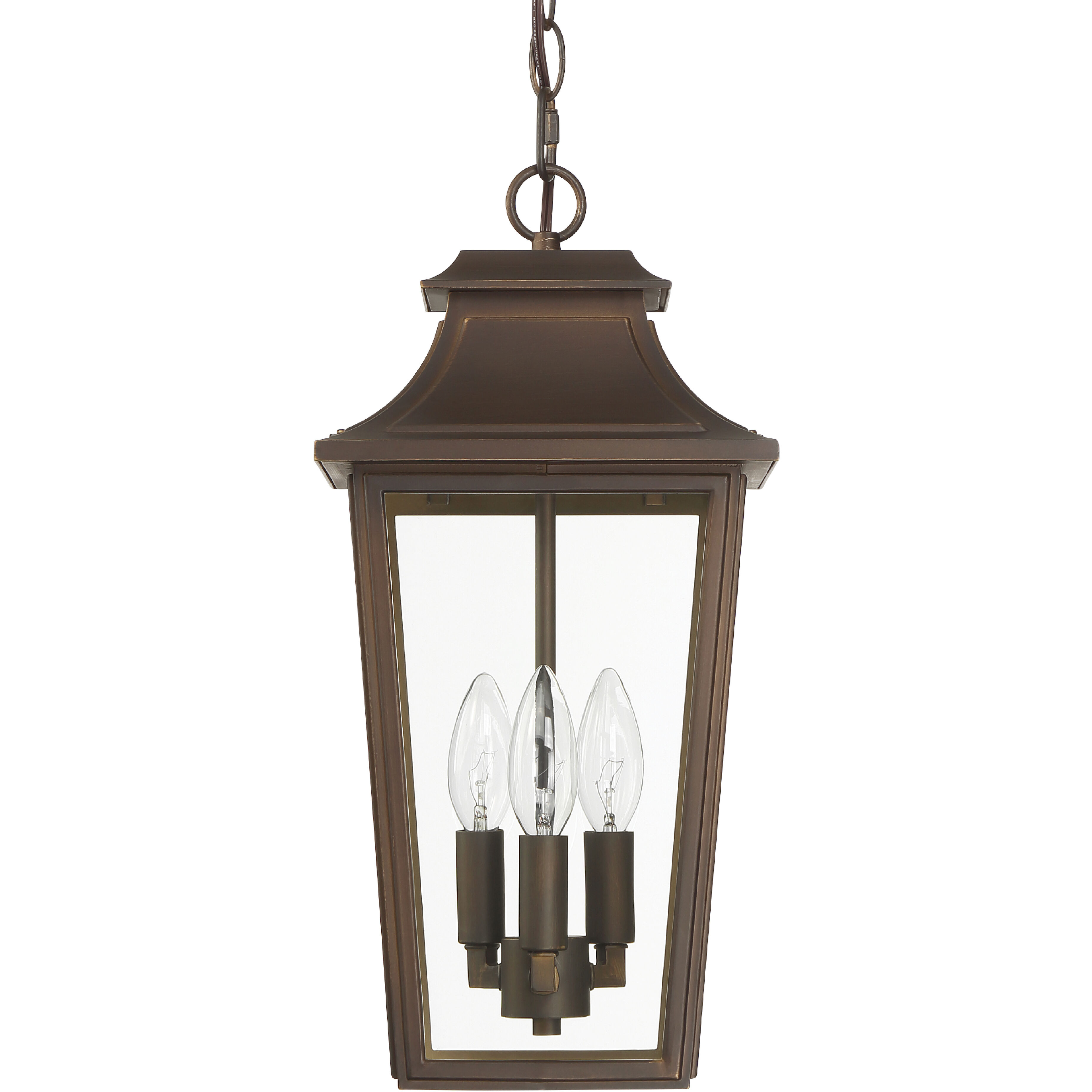 Spring Cove 3 Light 8 inch Matte Bronze Outdoor Pendant, Large