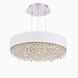 Signature Eclyptix LED 19.4 inch Polished Stainless Steel Pendant Ceiling Light in White, Wavy Layout, Wavy Layout