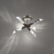 Beyond Solitude LED 17 inch Antique Nickel Semi-Flush Mount Ceiling Light
