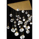 Beyond Quest LED 28 inch Aged Brass Multi-Light Pendant Ceiling Light, Square Canopy