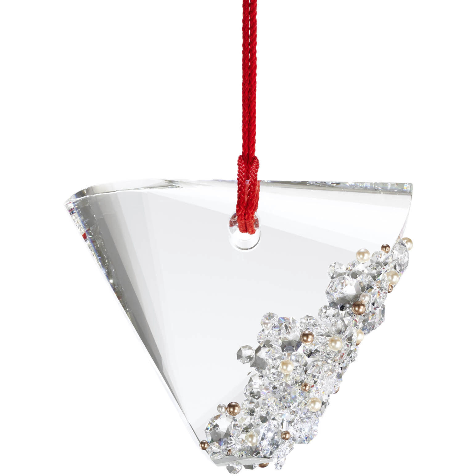 Forever Addesion LED 4 inch Polished Chrome Pendant Ceiling Light in Red Rope, Red Rope