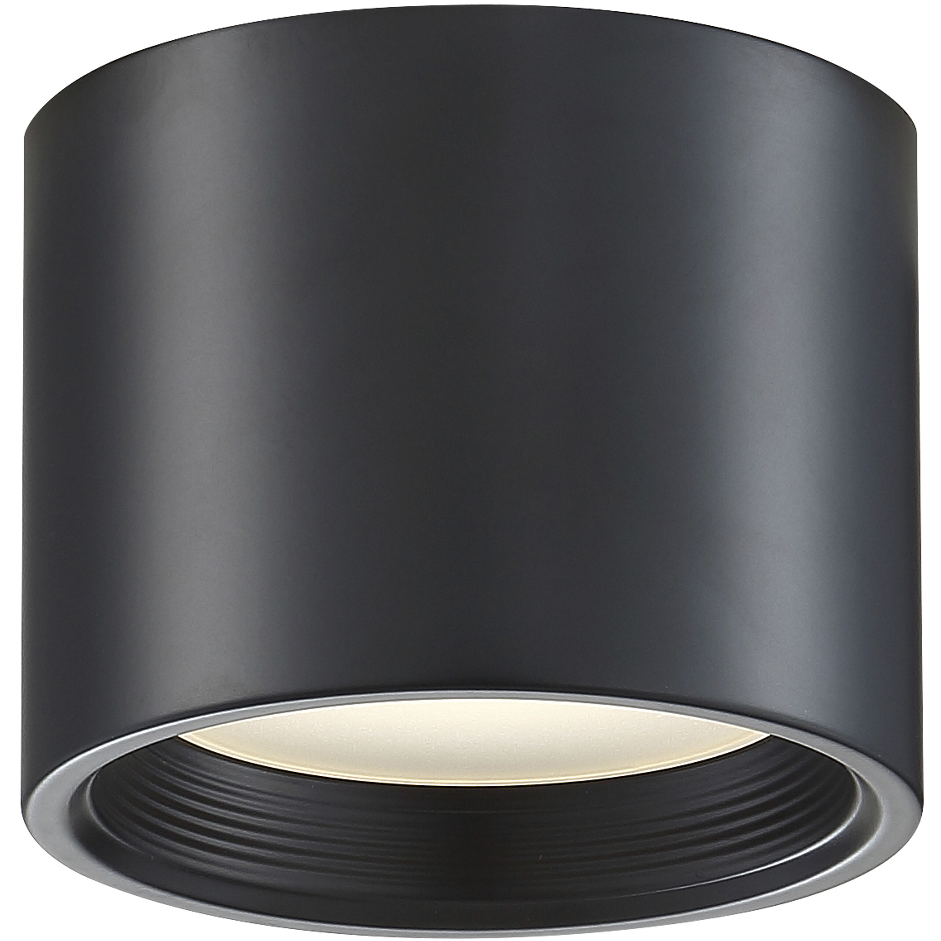 Reel LED 5.25 inch Black and White Flush Mount Ceiling Light