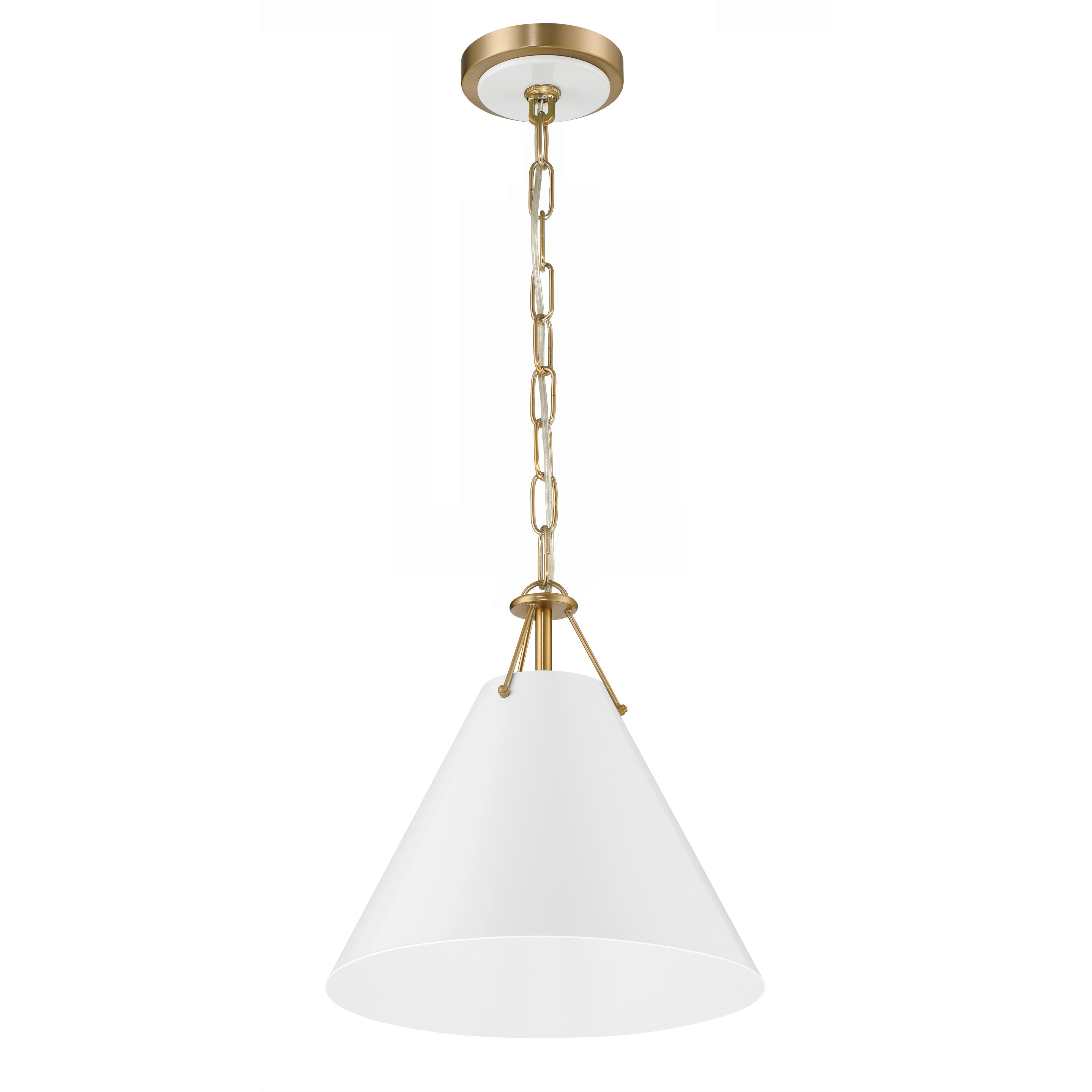 Xavier 1 Light 12 inch Vibrant Gold Mini Pendant Ceiling Light
