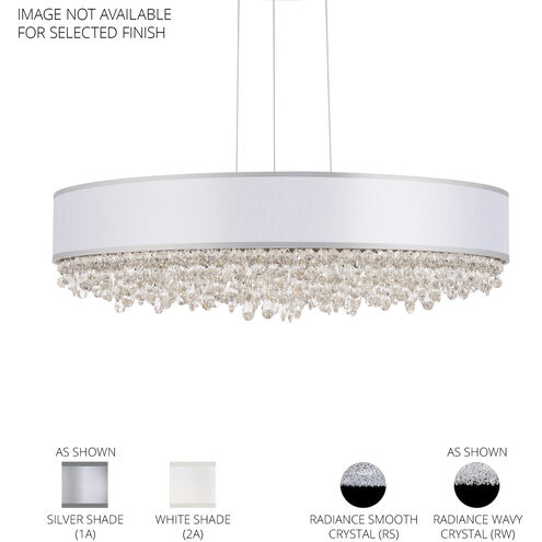 Eclyptix LED LED 24 inch Polished Stainless Steel Pendant Ceiling Light in Smooth Layout, Silver, Smooth Layout