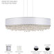 Eclyptix LED LED 24 inch Polished Stainless Steel Pendant Ceiling Light in Smooth Layout, Silver, Smooth Layout