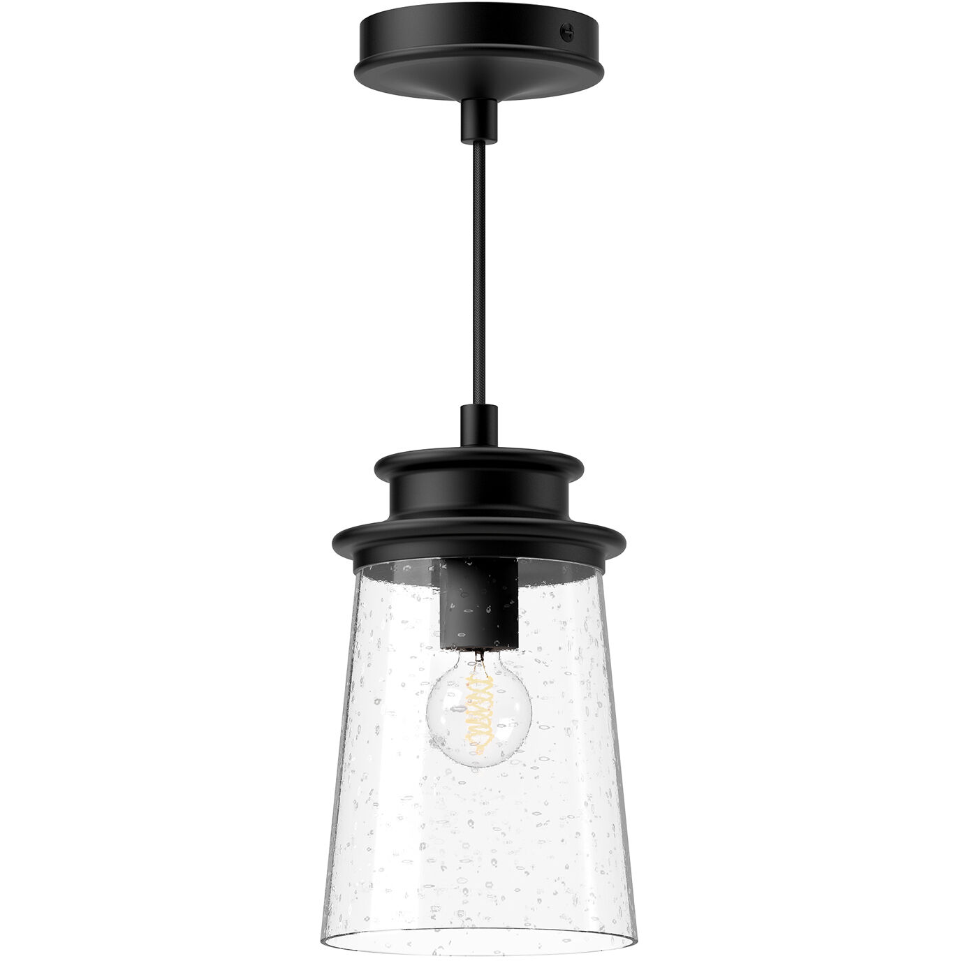 Alora Mood Quincy 1 Light 6 inch Textured Black Exterior Pendant