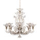Rivendell 8 Light Antique Silver Chandelier Ceiling Light in Radiance