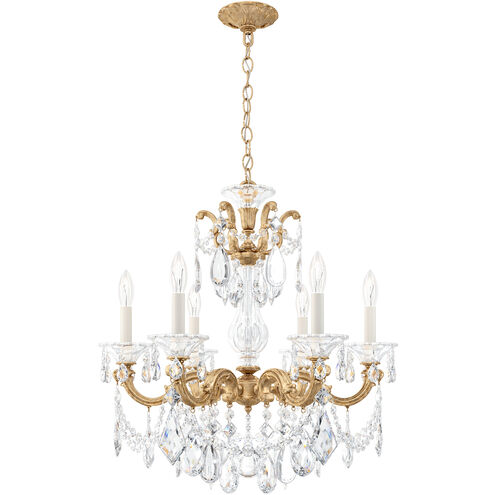 La Scala 6 Light 23 inch French Gold Chandelier Ceiling Light in French Gold Cast