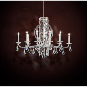 Sarella 10 Light 25 inch Stainless Steel Chandelier Ceiling Light in Swarovski, Polished Stainless Steel