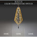 Forever Eternity LED 8.6 inch Black Pendant Ceiling Light in Clear Radiance Crystal and Gold Pearl