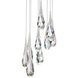 Beyond Hibiscus LED 17 inch Polished Nickel Multi-Light Pendant Ceiling Light, Beyond