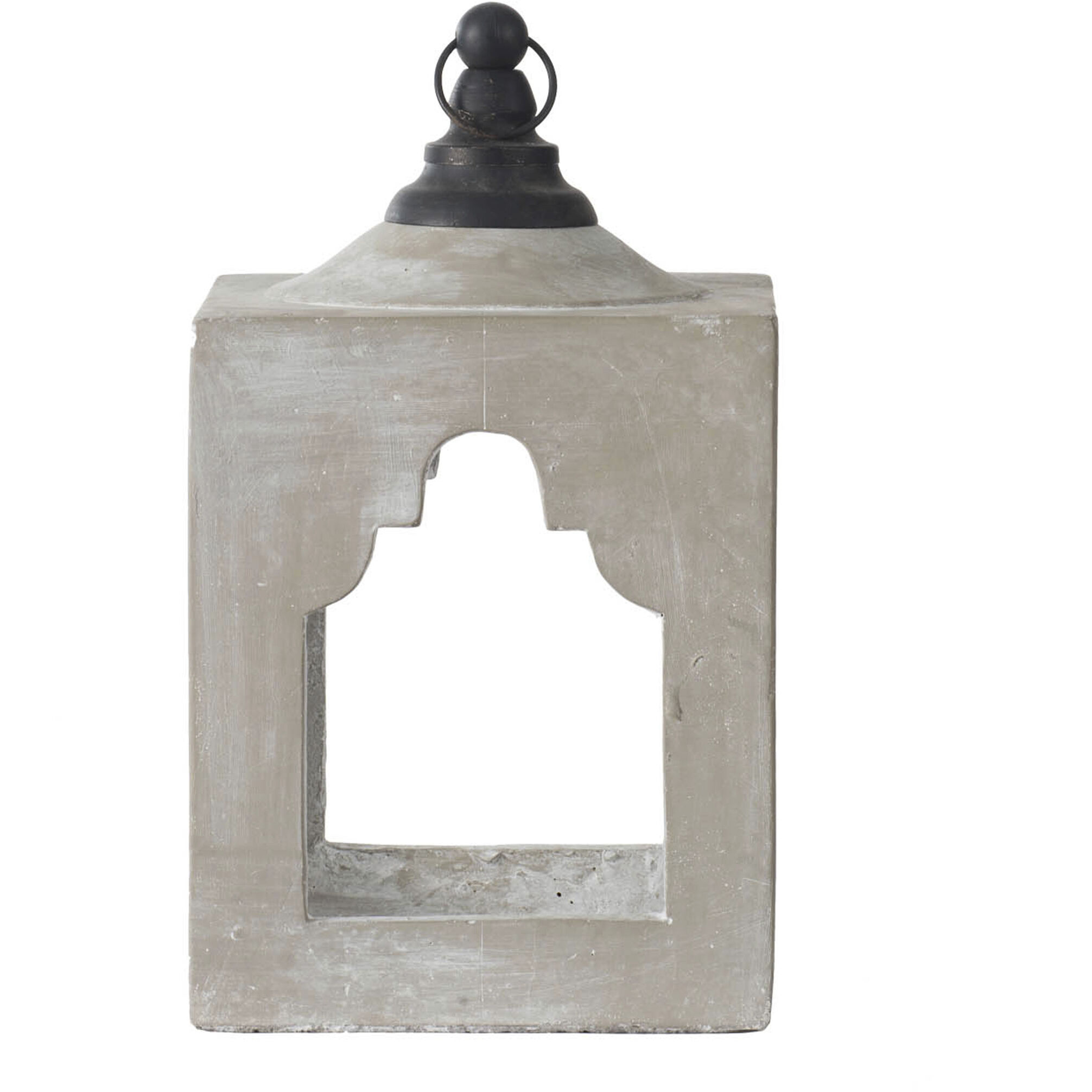 Garden 7.5 inch Gray Lantern