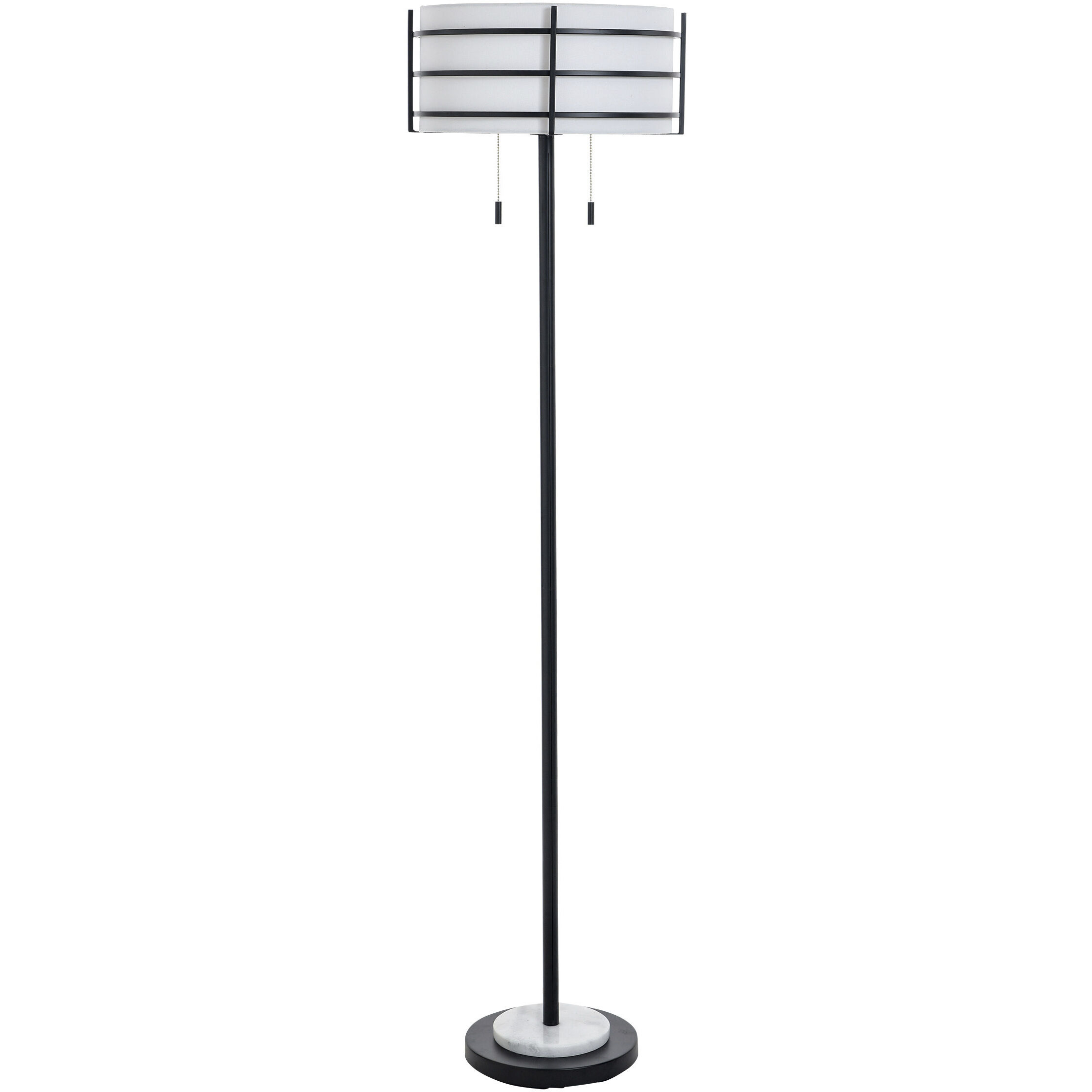 Royce 63.25 inch 60 watt Zammel and White Floor Lamp Portable Light