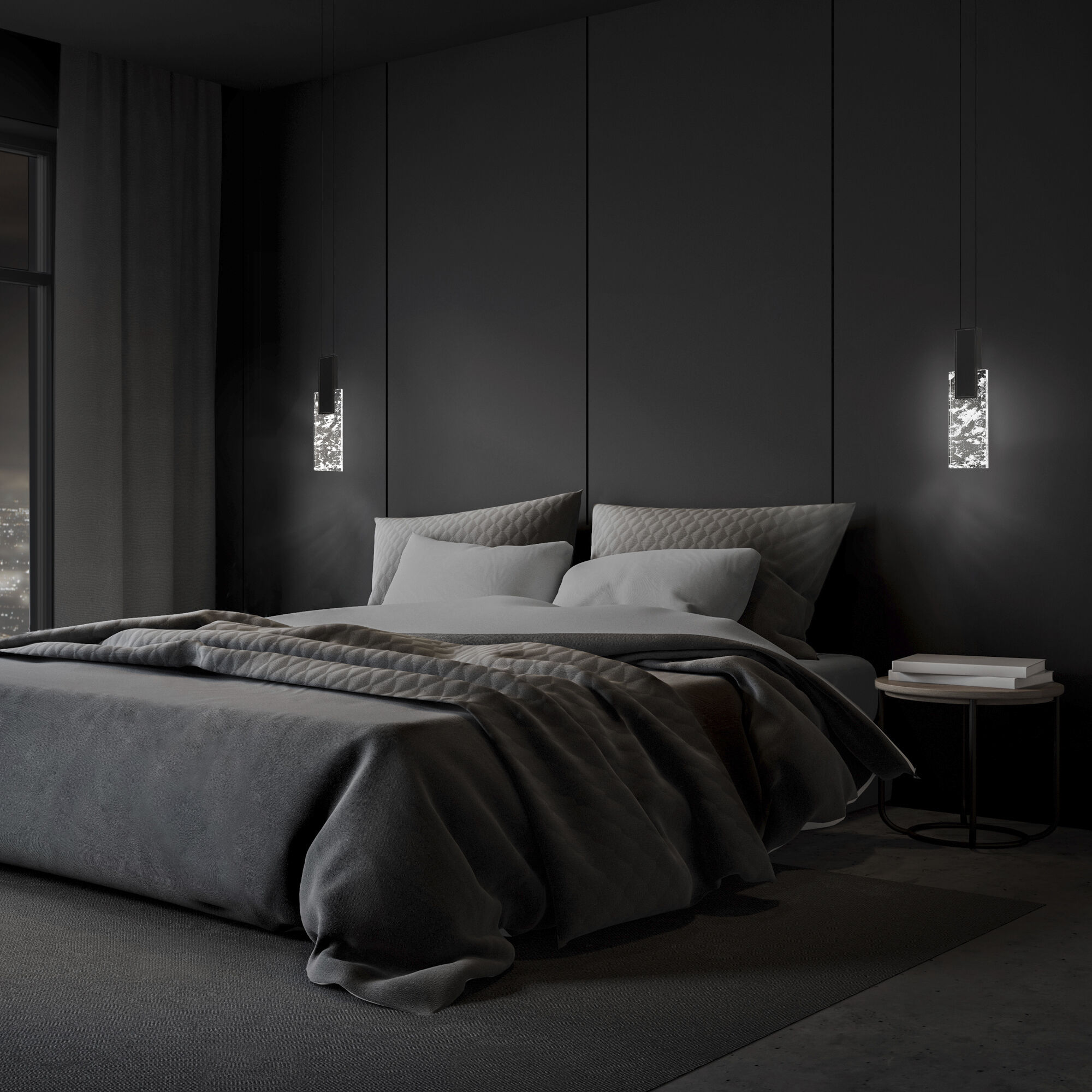 Tryst LED 8 inch Black Mini Pendant Ceiling Light, Beyond