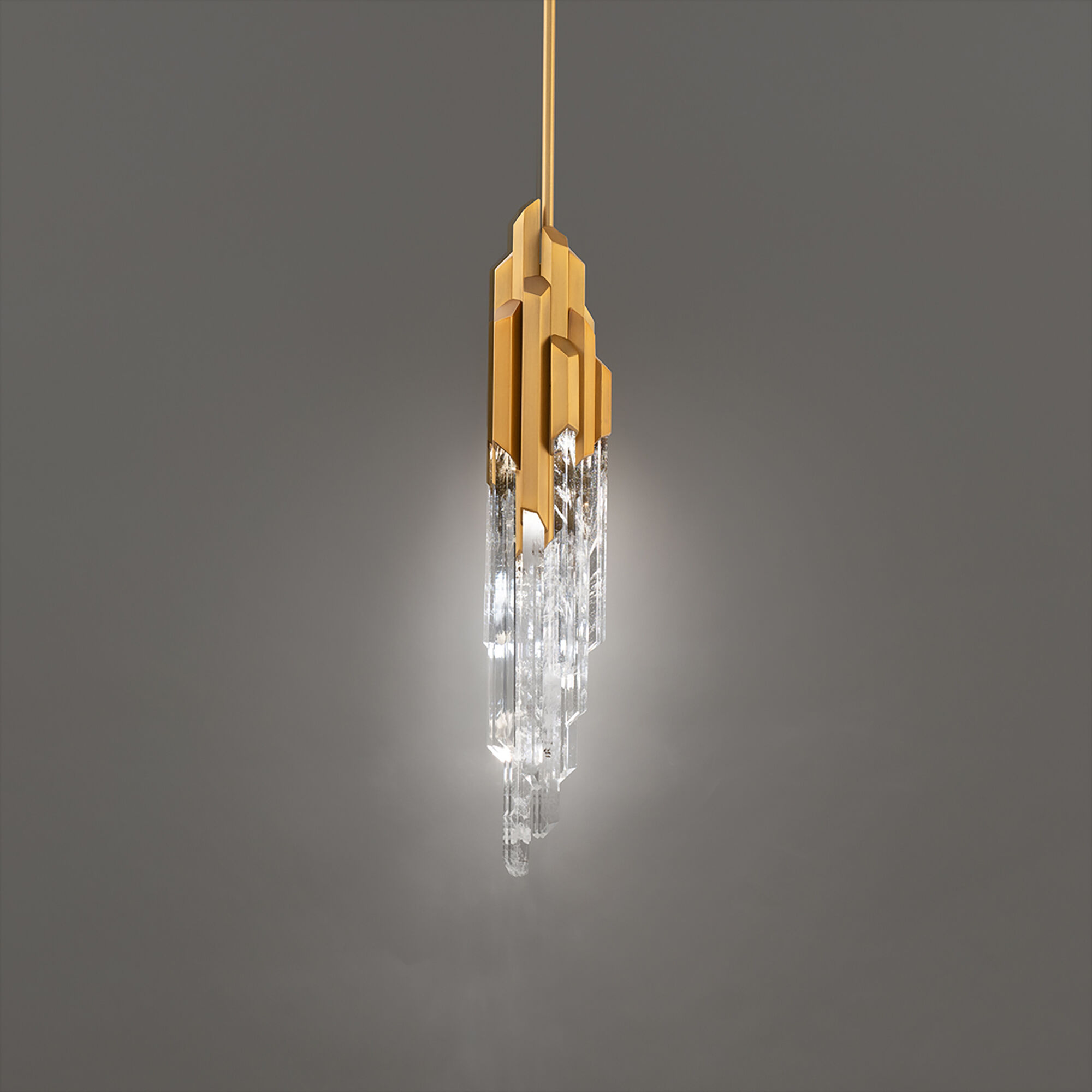 Beyond Organza LED 3.5 inch Aged Brass Pendant Ceiling Light
