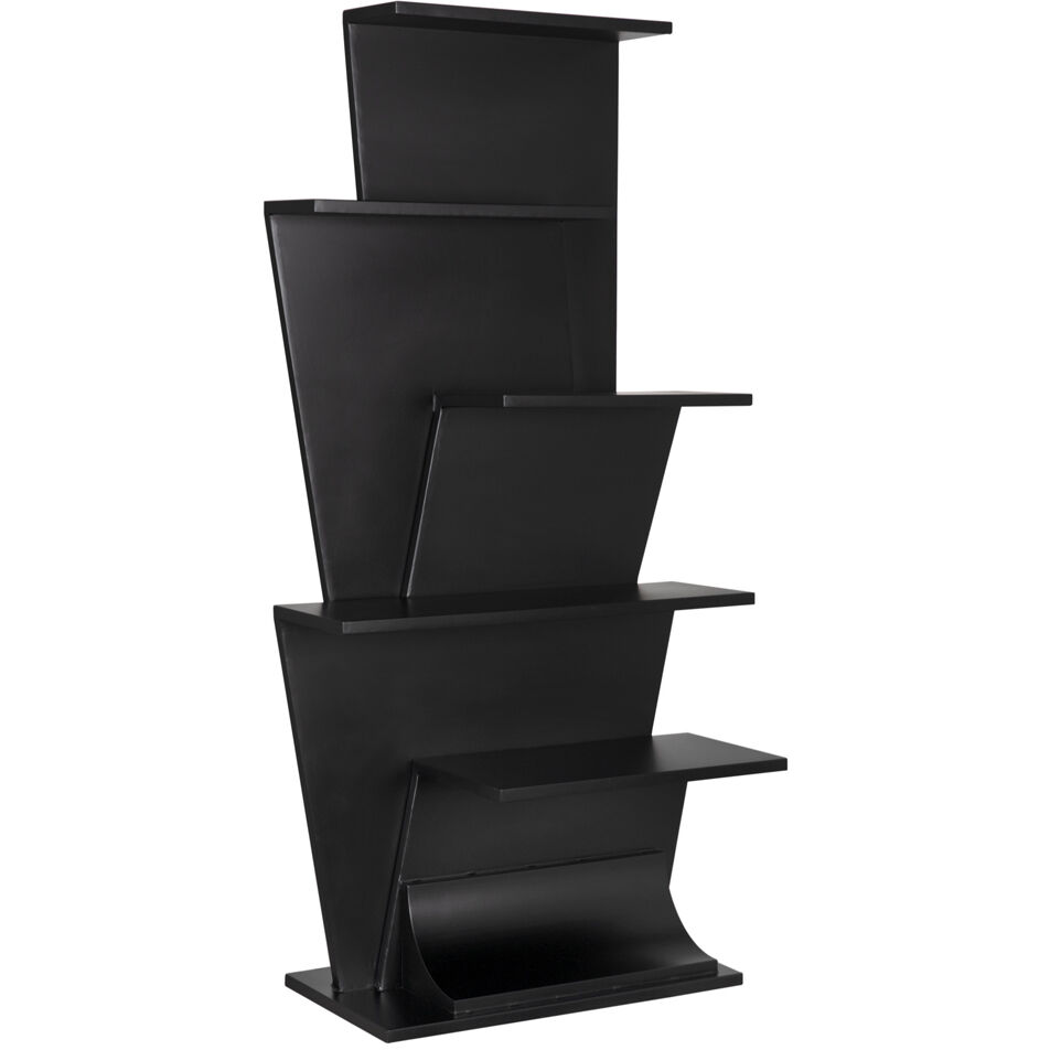Zelda Matte Black Bookcase