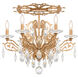 Filigrae 6 Light French Gold Flush Mount Ceiling Light in Filigrae Heritage