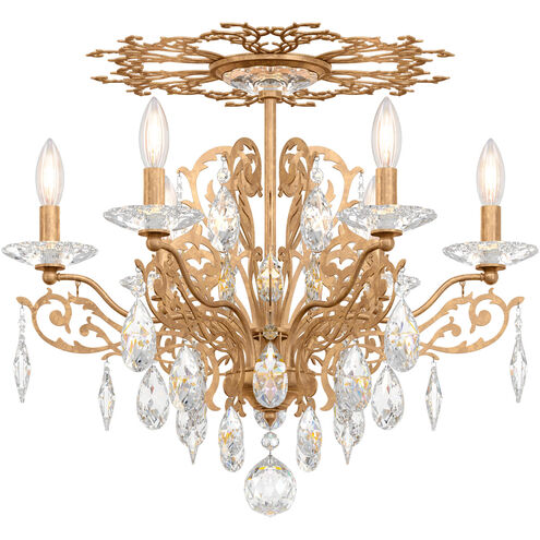 Filigrae 6 Light French Gold Flush Mount Ceiling Light in Filigrae Heritage