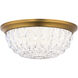 Genoa LED 12 inch Aged Brass Flush Mount Ceiling Light, Schonbek Signature