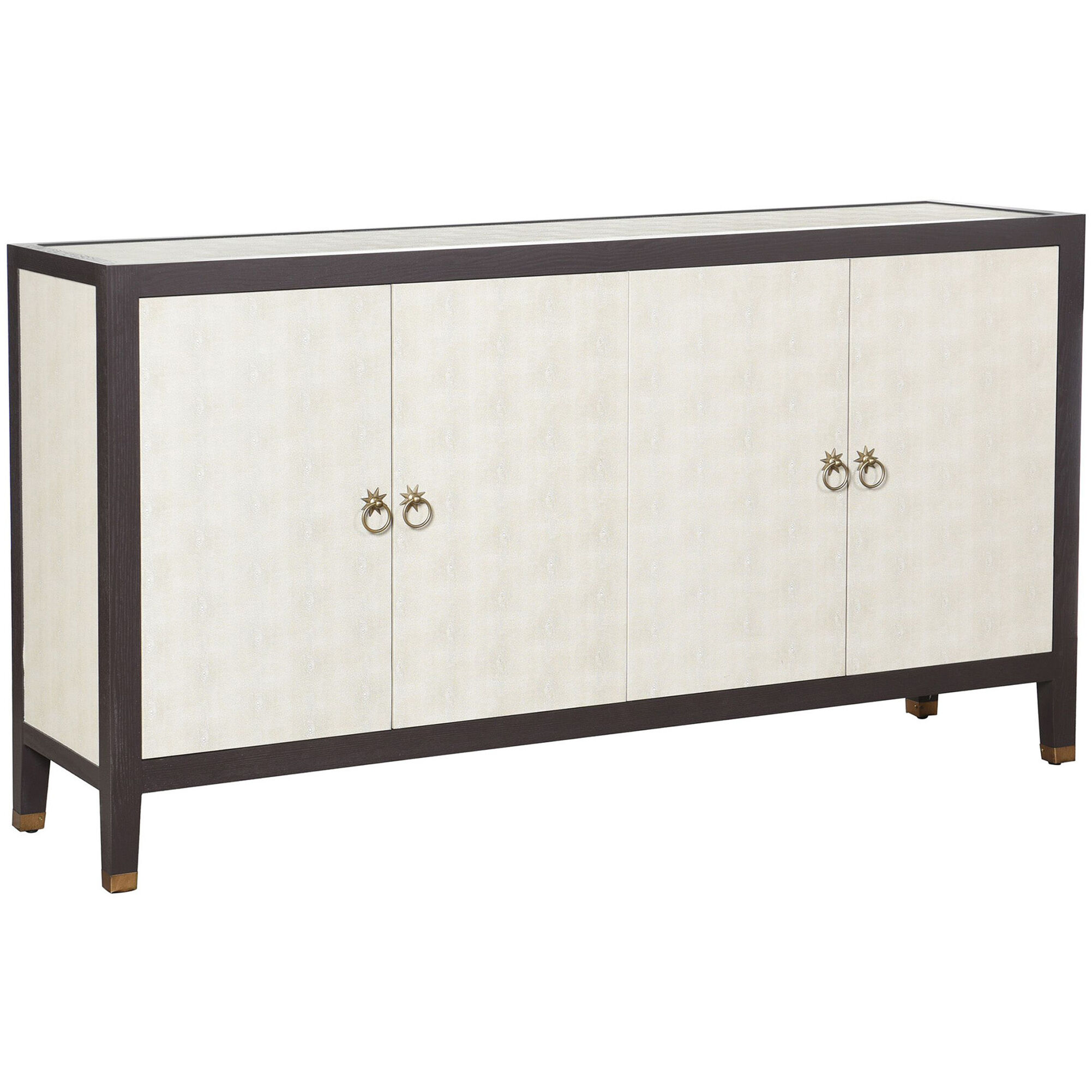 Dann Foley - Shagreen 70 inch Ivory and Gray Shagreen Sideboard