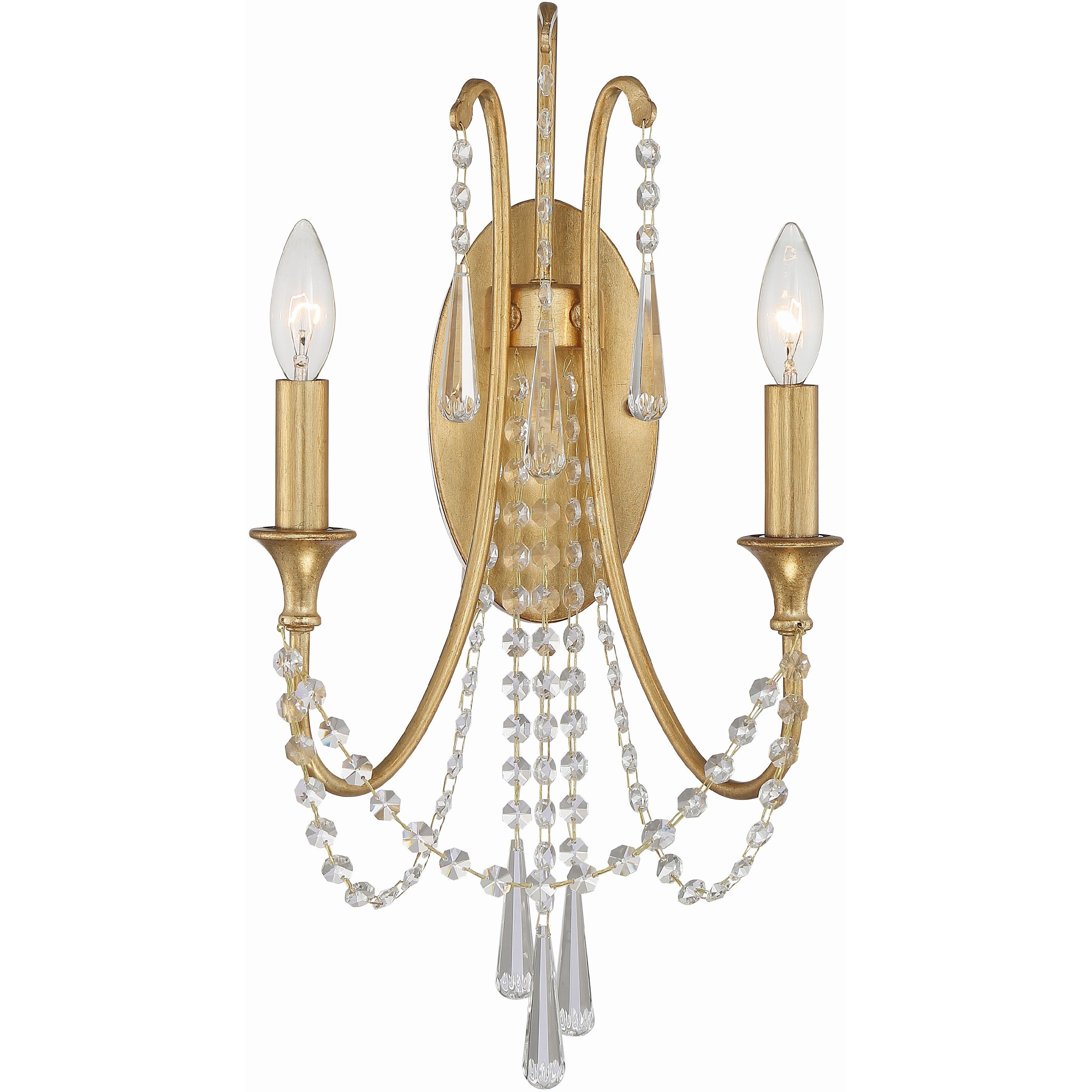 Arcadia Bath Wall Light in Antique Gold