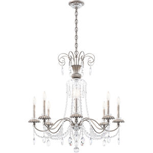 Helenia 8 Light 32 inch Antique Silver Chandelier Ceiling Light, Adjustable Height