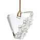 Forever Addesion LED 4 inch Polished Chrome Pendant Ceiling Light in Gold Rope, Gold Rope