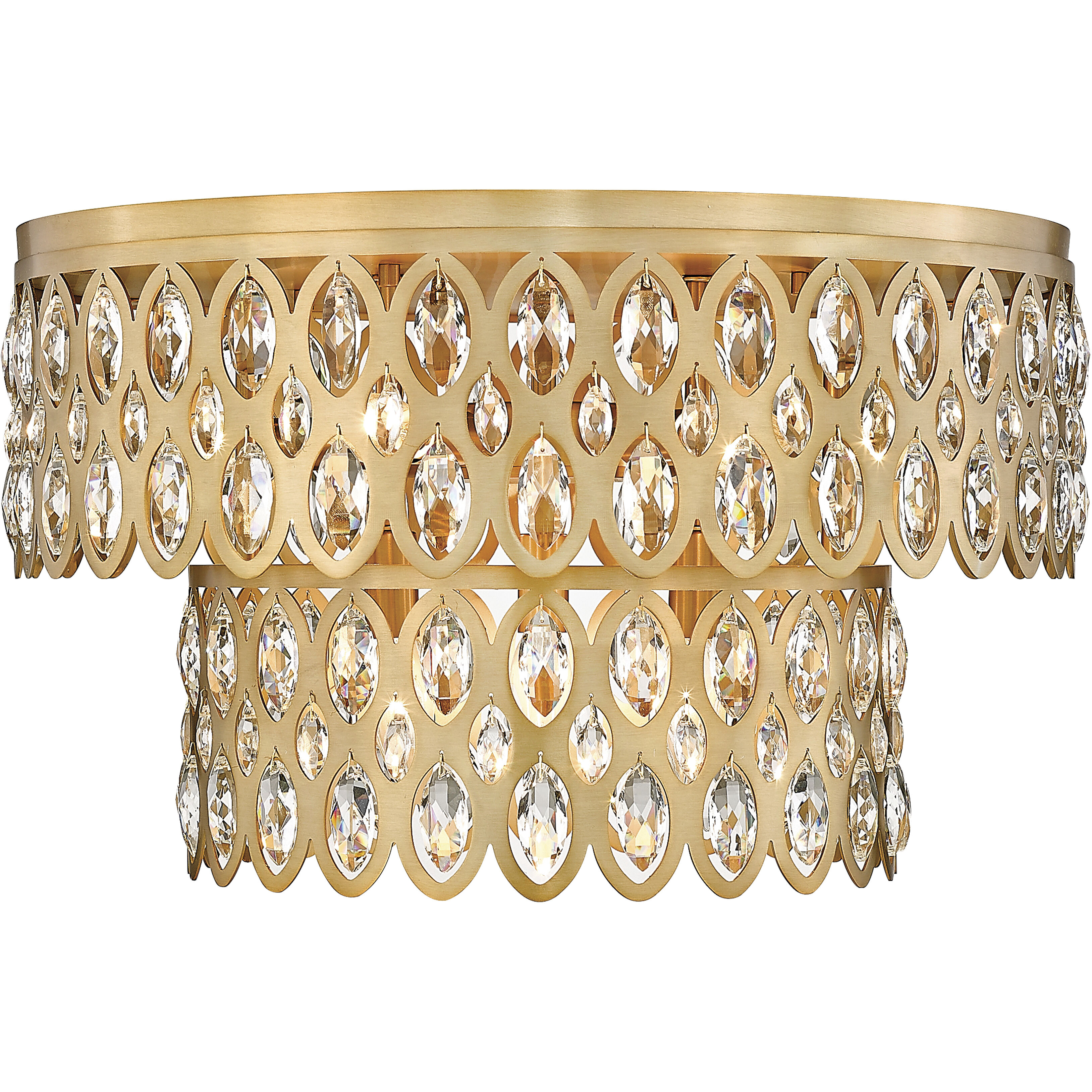Dealey 9 Light 20 inch Heirloom Brass Flush Mount Ceiling Light