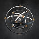 Beyond Atomic LED 36.44 inch Black-Aged Brass Chandelier Ceiling Light, Beyond
