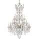 Century 20 Light 37 inch Antique Silver Chandelier Ceiling Light