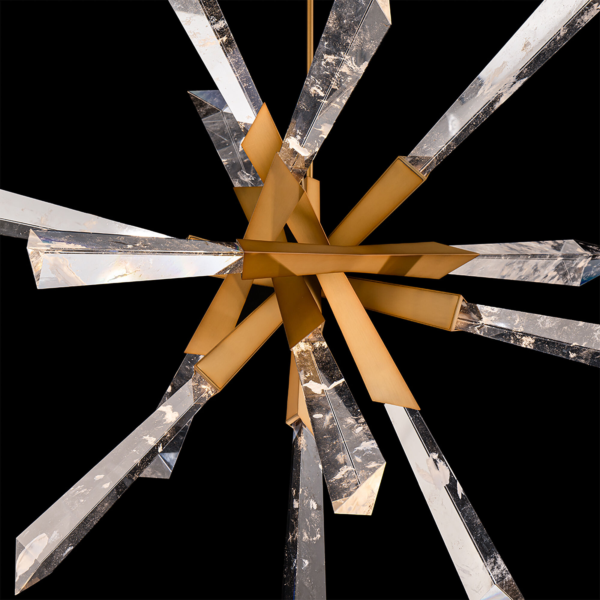 Beyond Solitude LED 48 inch Aged Brass Chandelier Ceiling Light