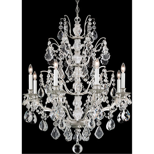 Bordeaux 8 Light Antique Silver Chandelier Ceiling Light in Heritage