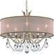 Vesca 5 Light Antique Silver Chandelier Ceiling Light in White, Radiance