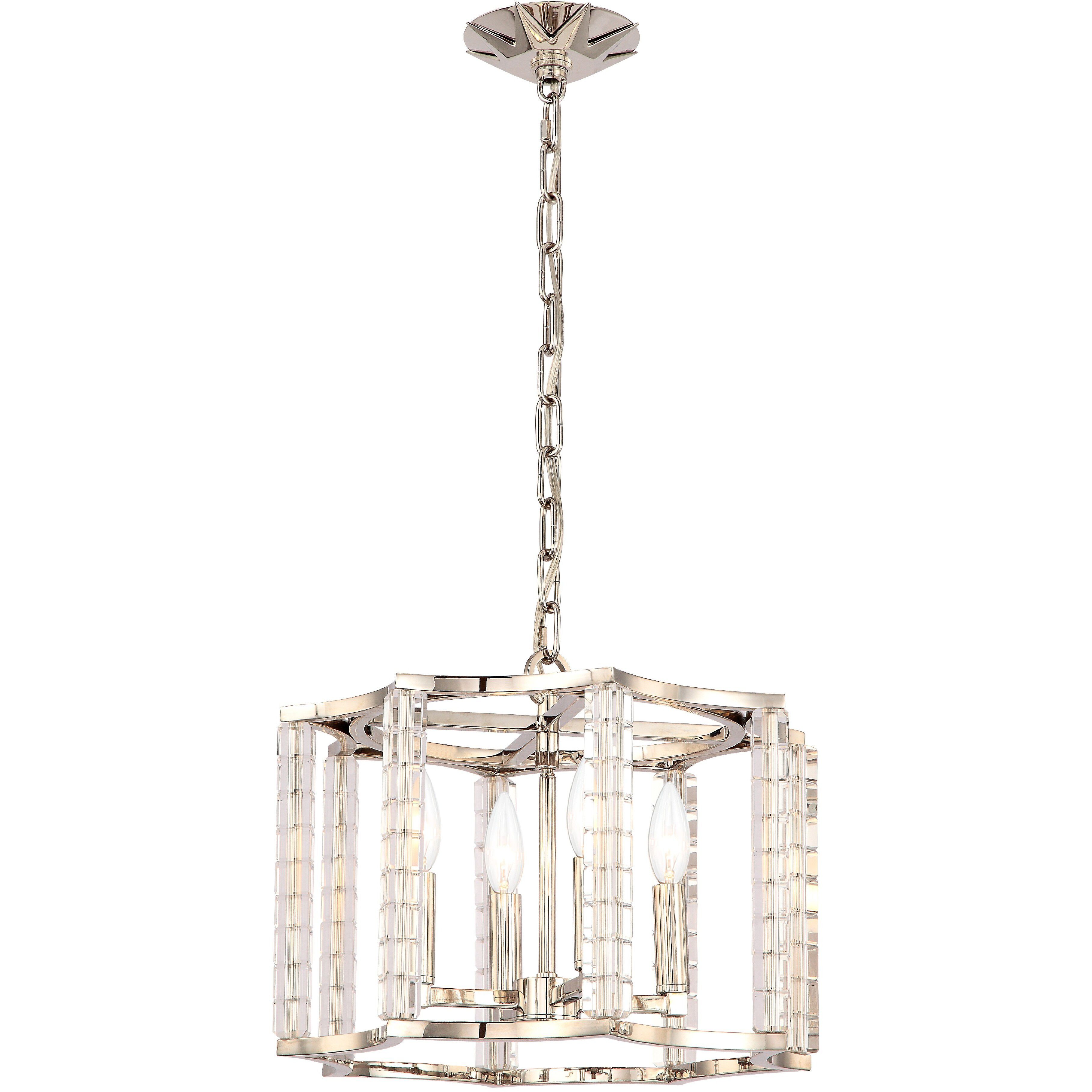 Carson 4 Light 16 inch Polished Nickel Chandelier Ceiling Light