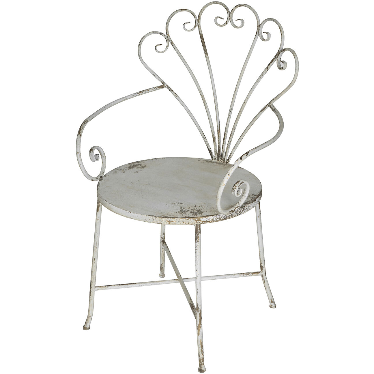 Anita Distressed White Chair