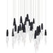 Beyond Kindjal LED 28 inch Black Multi-Light Pendant Ceiling Light, Square Canopy