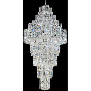 Equinoxe 63 Light Polished Silver Chandelier Ceiling Light in Optic