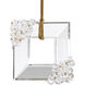 Forever Eva LED 3.75 inch Polished Chrome Pendant Ceiling Light in Gold Rope, Gold Rope