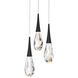 Beyond Hibiscus LED 12 inch Black Multi-Light Pendant Ceiling Light, Beyond