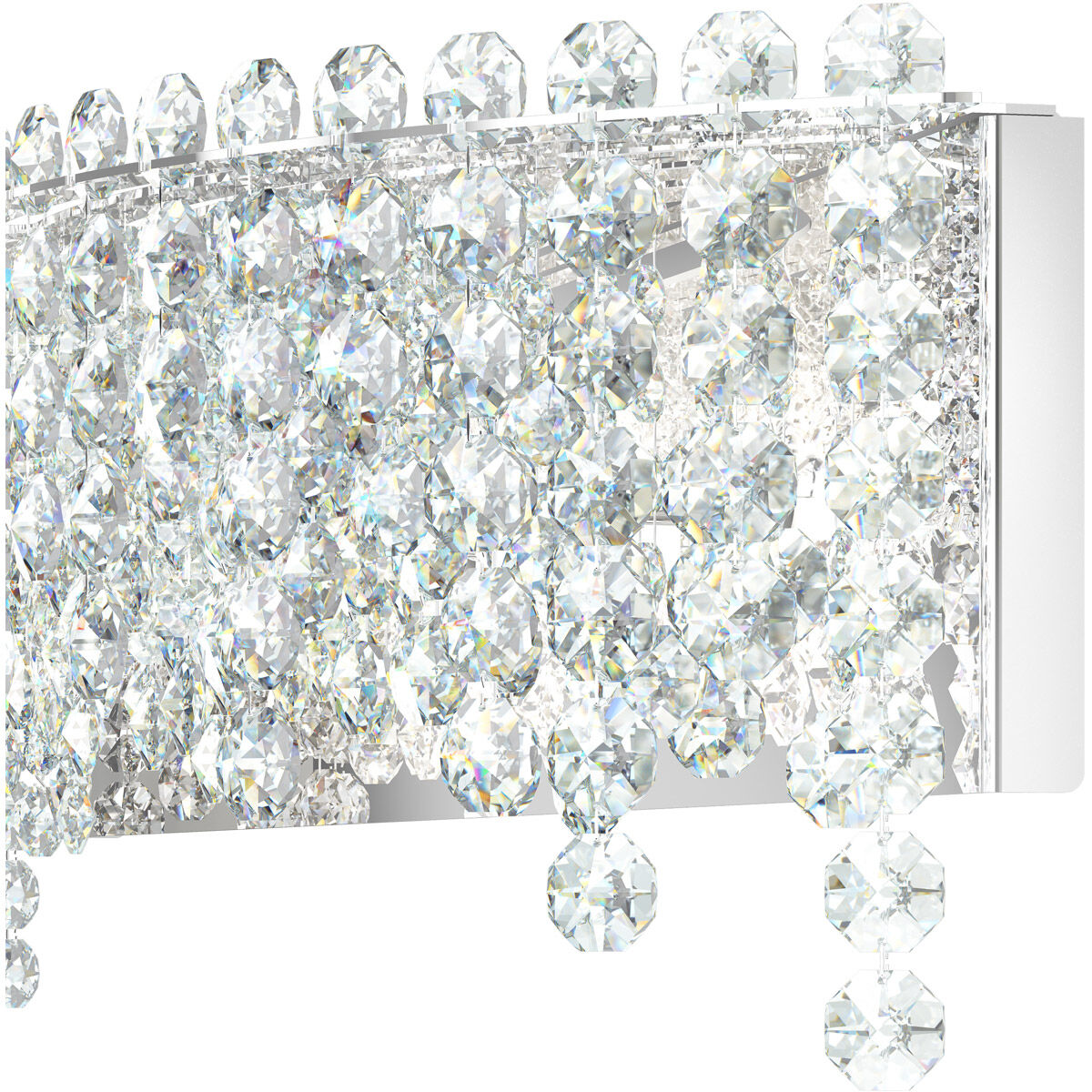 Chantant 6 Light 36 inch Polished Stainless Steel Bath Vanity & Wall Light in Optic, Strand