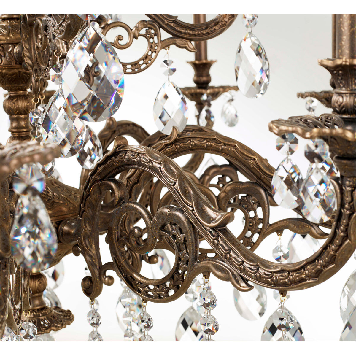 Milano 15 Light Etruscan Gold Chandelier Ceiling Light