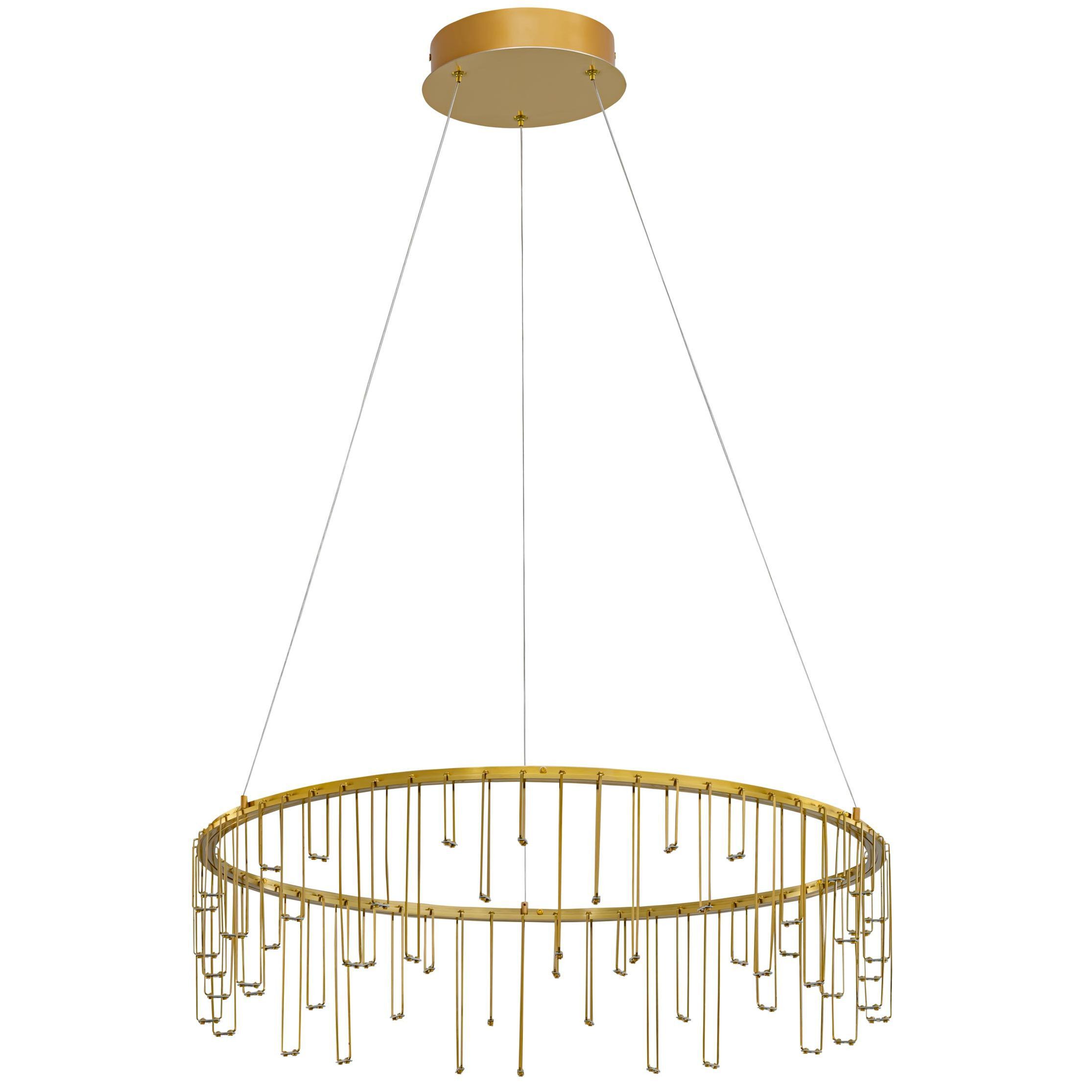 Lucerna LED 25.63 inch Stainless Steel Gold Chandelier Ceiling Light