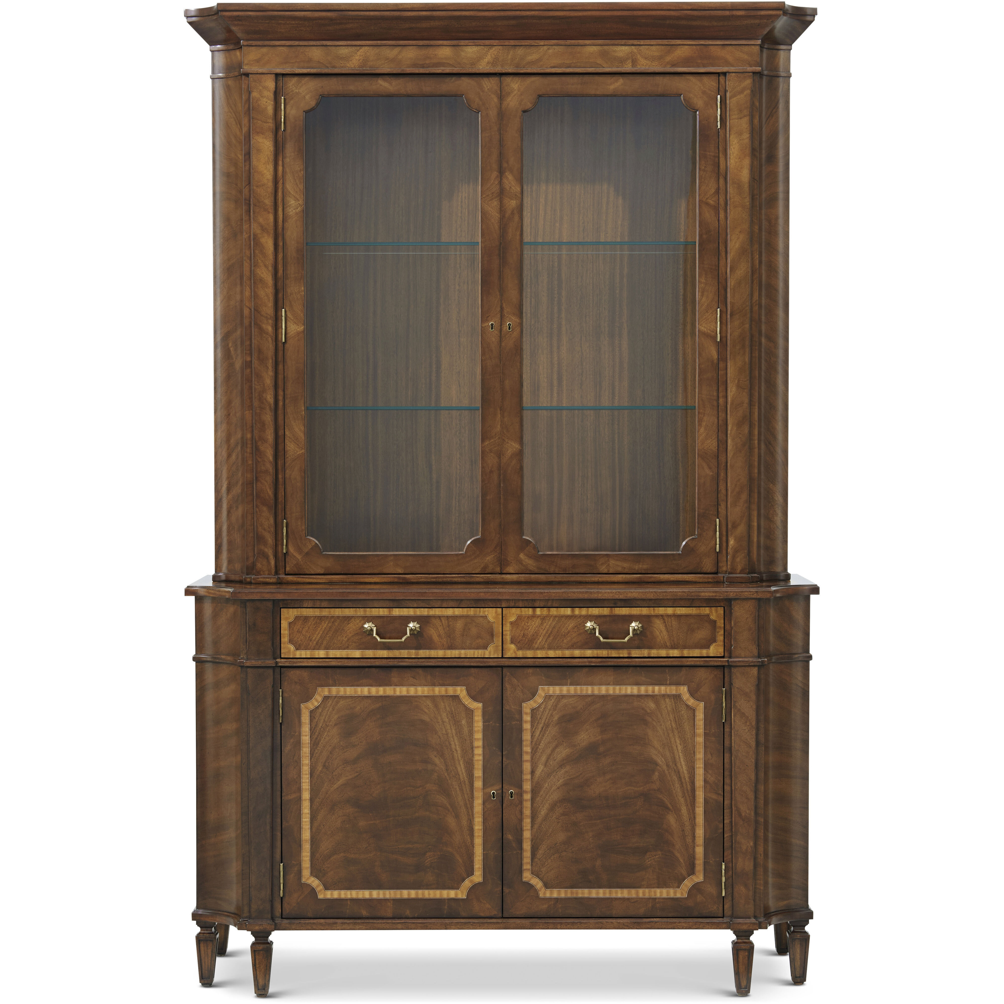 Sloane Edwardian Brown Display Cabinet, Wooden