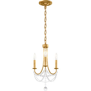 Verdana 3 Light Heirloom Gold Chandelier Ceiling Light in Optic