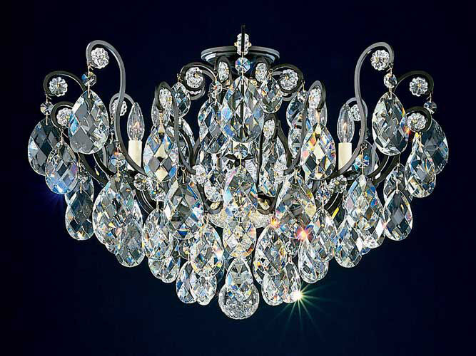 Renaissance 8 Light 26 inch Black Semi-Flush Mount Ceiling Light in Heritage