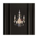 Renaissance 3 Light 8 inch Antique Silver Wall Sconce Wall Light in Swarovski