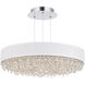 Signature Eclyptix LED 24 inch Polished Stainless Steel Pendant Ceiling Light in White, Wavy Layout, Wavy Layout